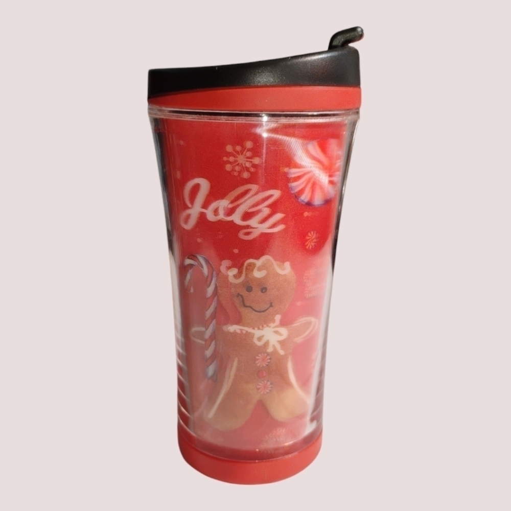 2007 Starbucks kids tumbler with 3D Christmas design. adorable Cup! (B)​​​​​​